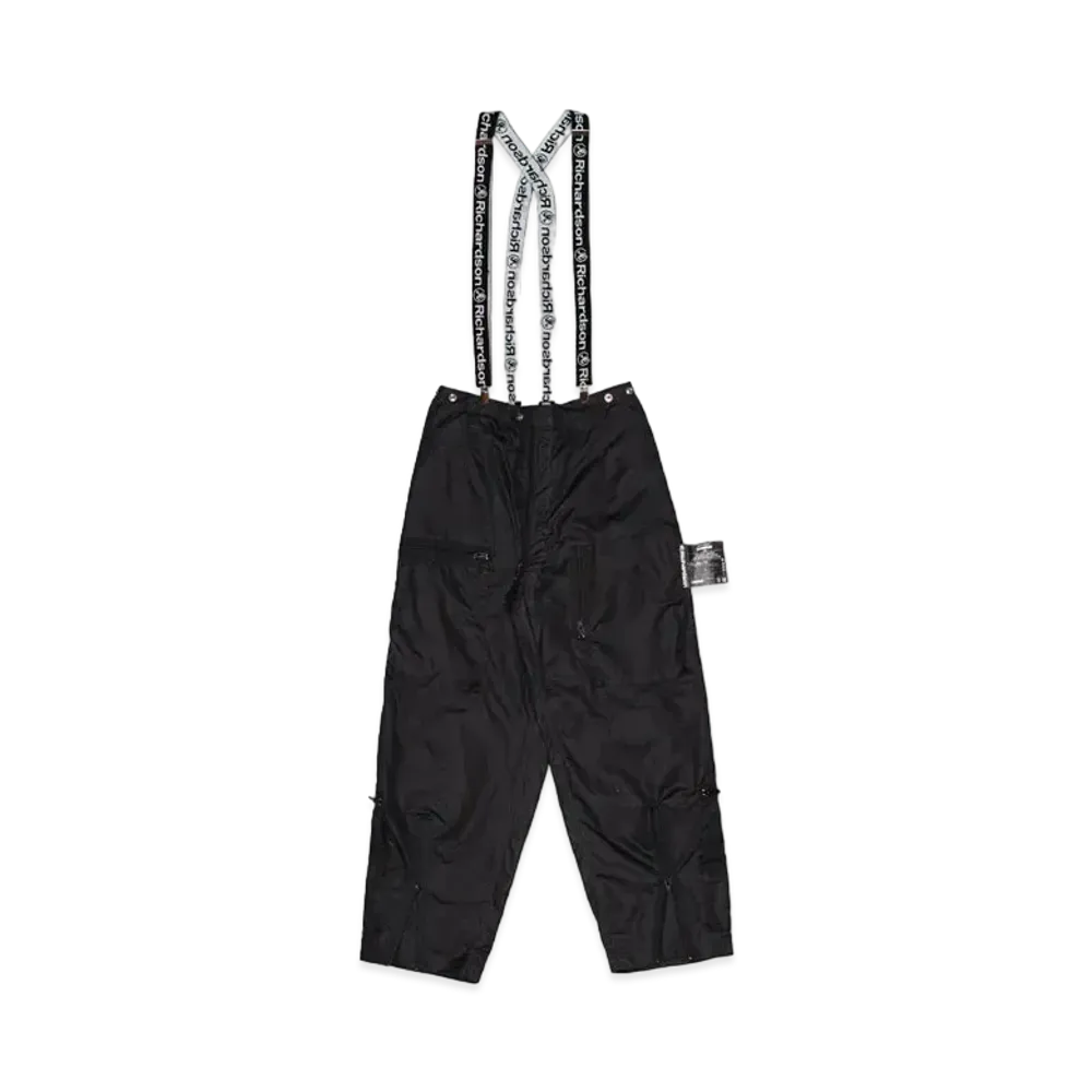 Richardson Waxed Cotton Flight Pants With Suspenders "Black"