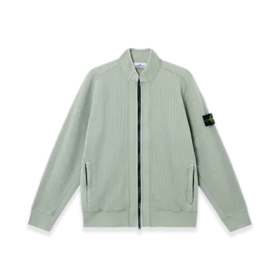 Stone Island 6100007 Organic Cotton Waffle Fleece "Sage Green"