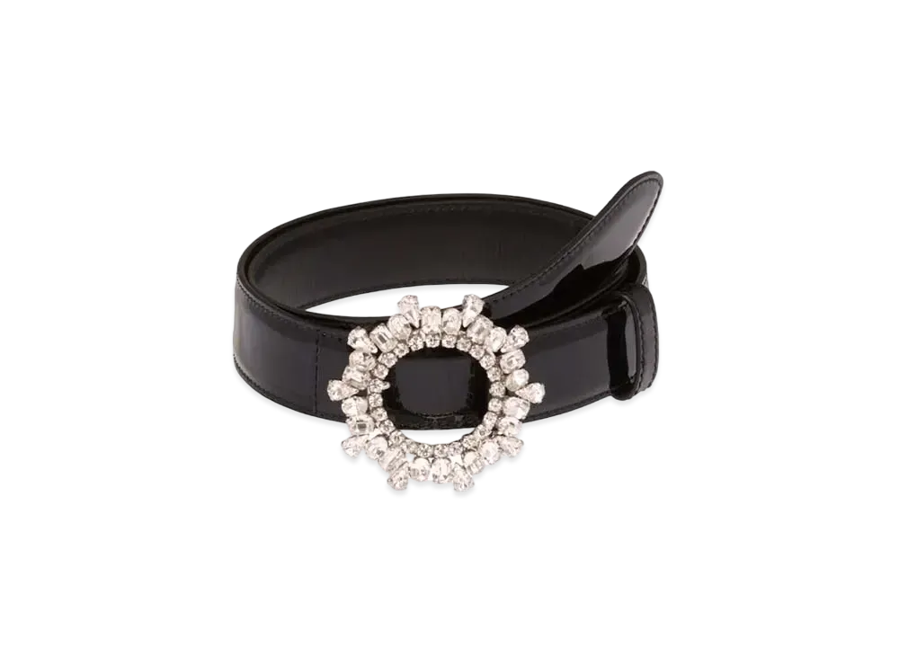 MIU MIU Patent Leather Belt "Black"