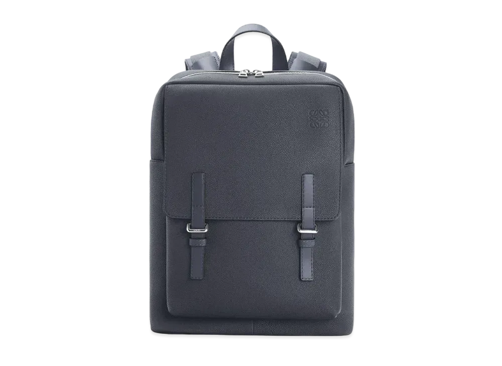 LOEWE Military Backpack In Soft Grained Calfskin "Anthracite"
