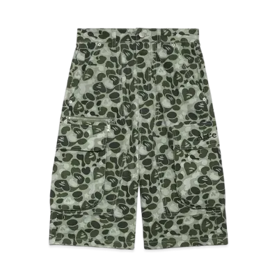A BATHING APE Knee Length Cargo Shorts "Green"