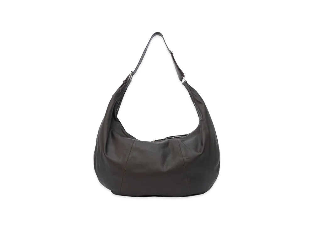 YOKE Calf Leather Shoulder Bag Large "Brown"