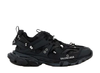 BALENCIAGA Women's Rubber And Fabric Track Piercieng Sneakers "Black"
