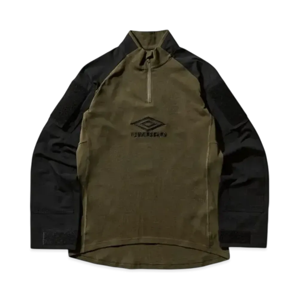 UMBRO Men's Tactical Half Zip Sweatshirt "Army Green"