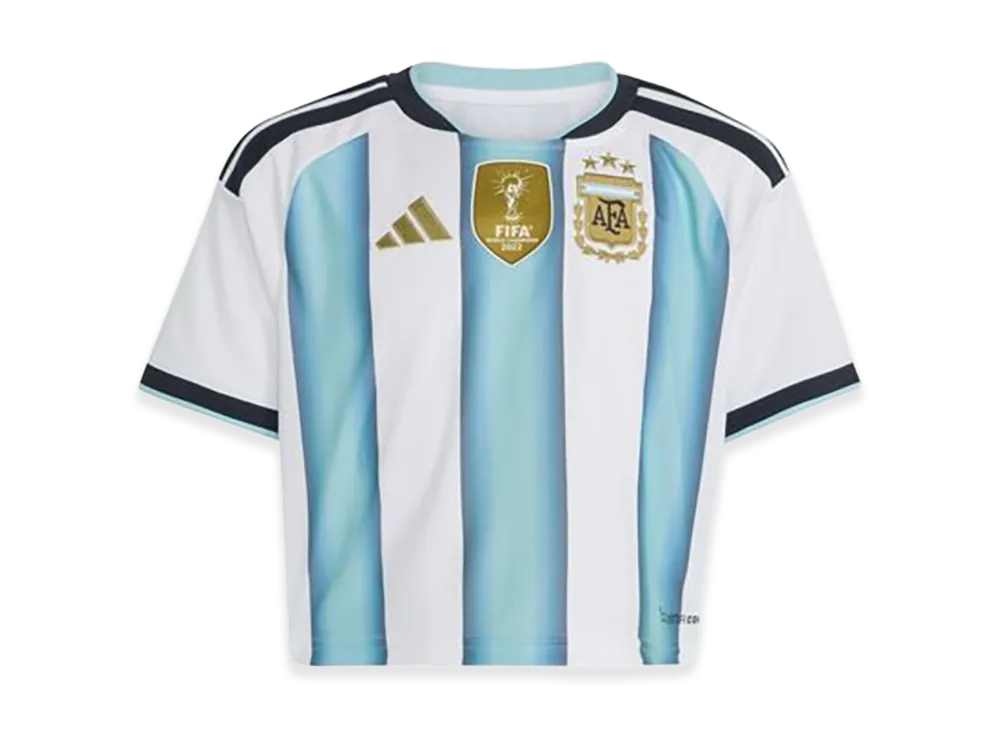 adidas Women's Argentina 2026 Home Cropped Jersey "White/Icey Blue"