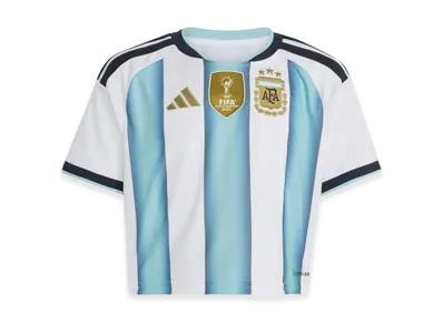 adidas Women's Argentina 2026 Home Cropped Jersey "White/Icey Blue"