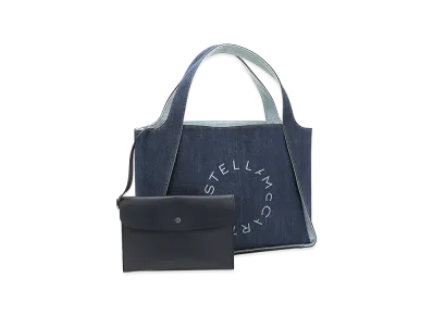 STELLA McCARTNEY Women's Tote Eco Denim Tote Bag "Smoky Blue"
