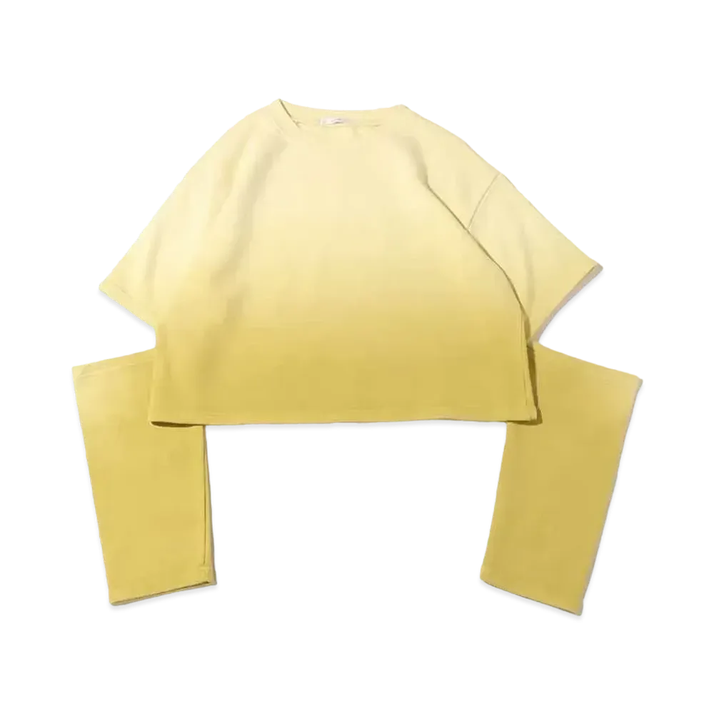 atmos pink Sleeve Cut Gradient Tops "Yellow"