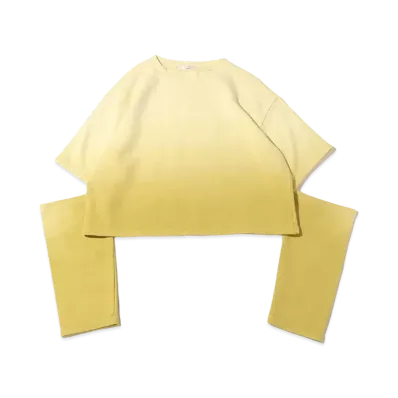 atmos pink Sleeve Cut Gradient Tops "Yellow"