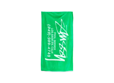 Stussy Pool Service Beach Towel "Green"