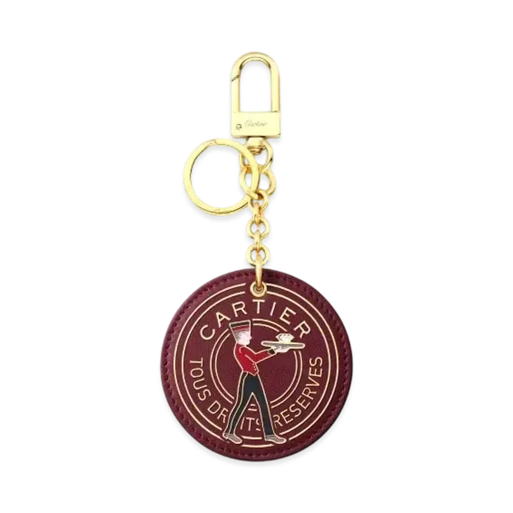 Cartier Round Keyring, Cartier Characters "Bordeaux"