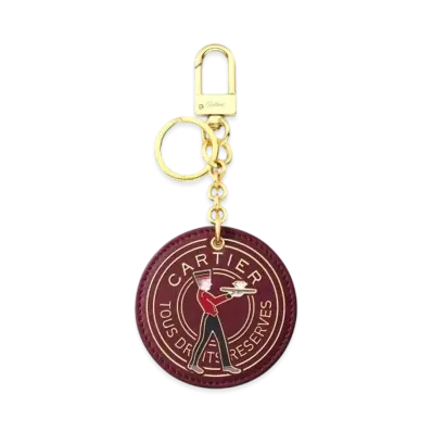 Cartier Round Keyring, Cartier Characters "Bordeaux"
