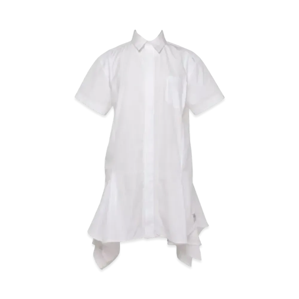 sacai Thomas Mason Cotton Poplin Dress "Off White"