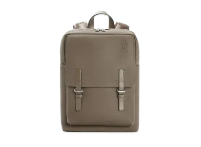 LOEWE Military Backpack In Soft Grained Calfskin "Dark Moss"