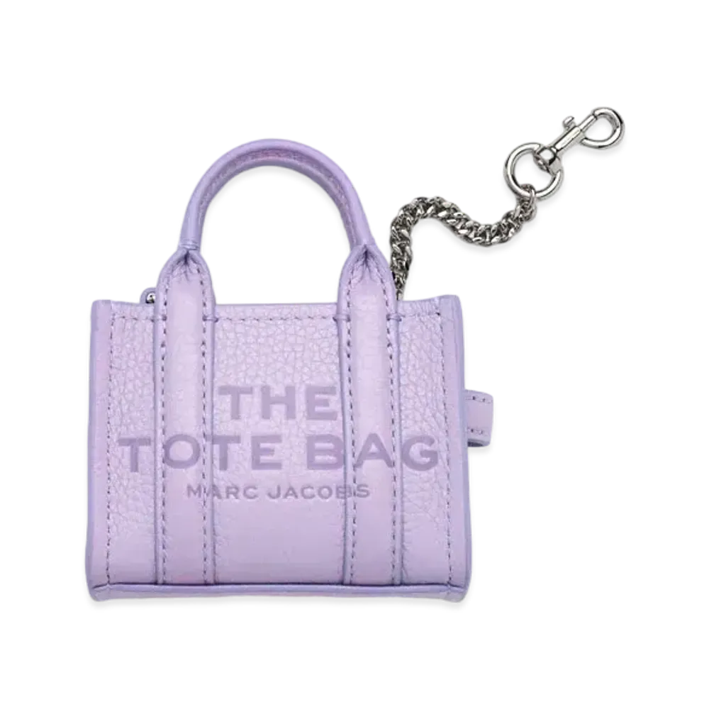 Marc Jacobs The Leather Nano Tote Charm "Wisteria"