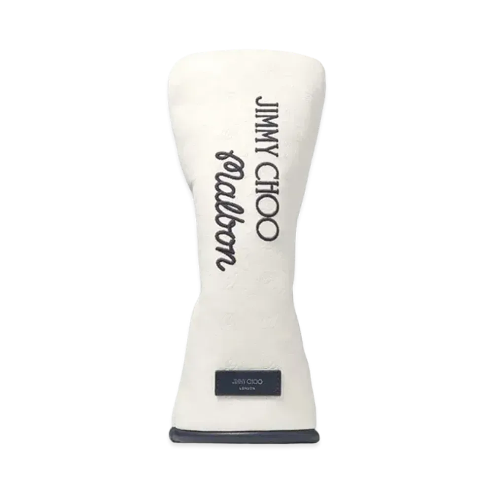 Jimmy Choo x Malbon Golf Head Cover Small Embossed Leather Hybrid Cover "Latte"