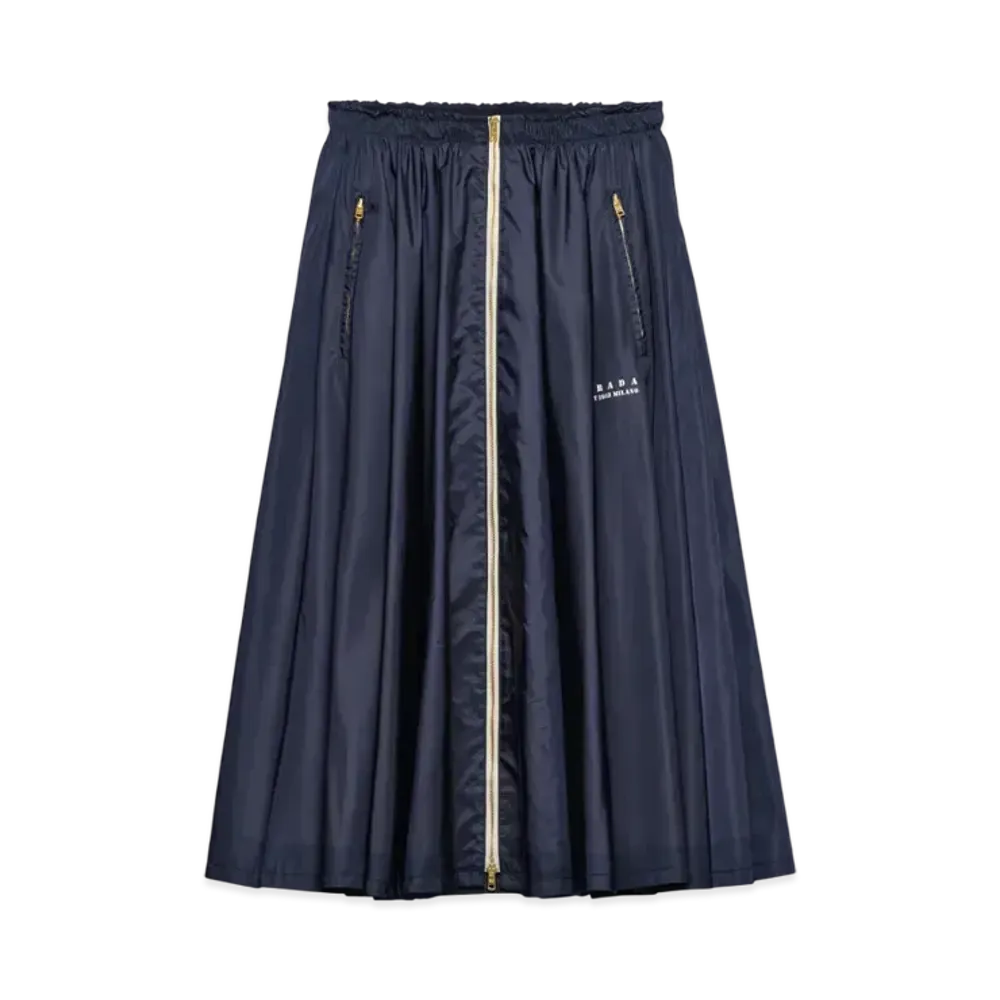 PRADA Women's Light Re-Nylon Skirt "Navy"
