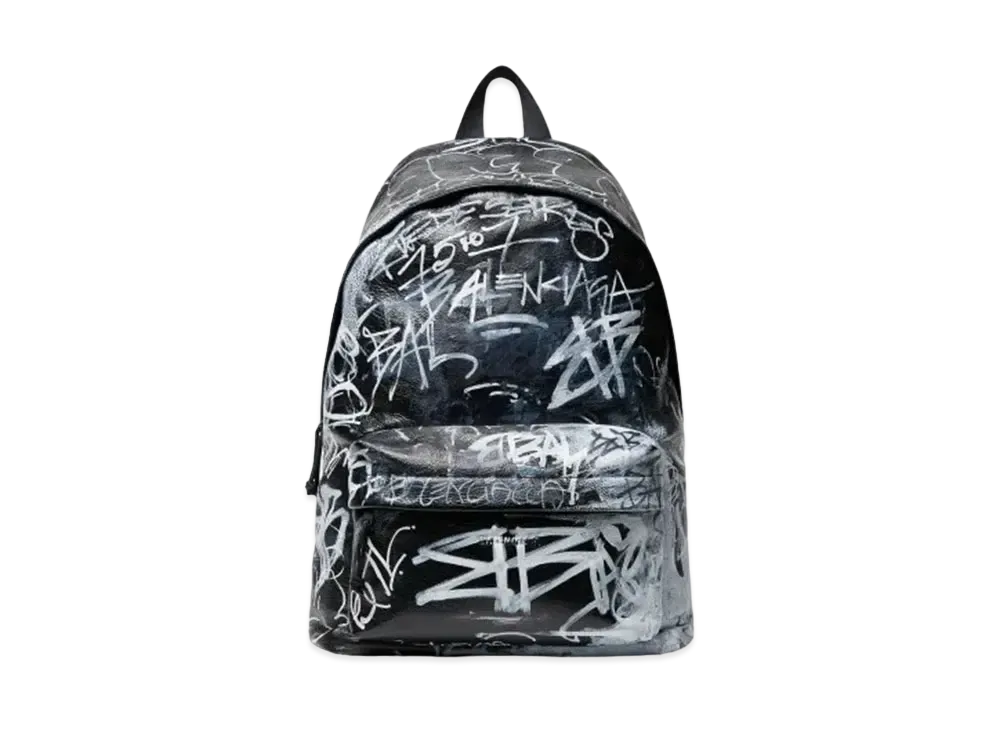 BALENCIAGA Explorer Graffiti Backpack "Black"