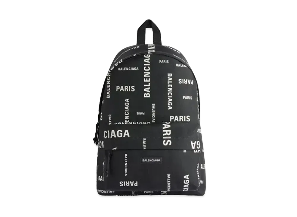 BALENCIAGA Explorer Bal Paris All Over Backpack "Black"