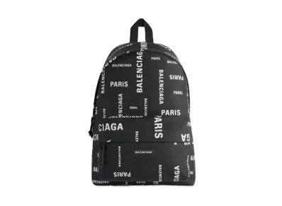BALENCIAGA Explorer Bal Paris All Over Backpack "Black"