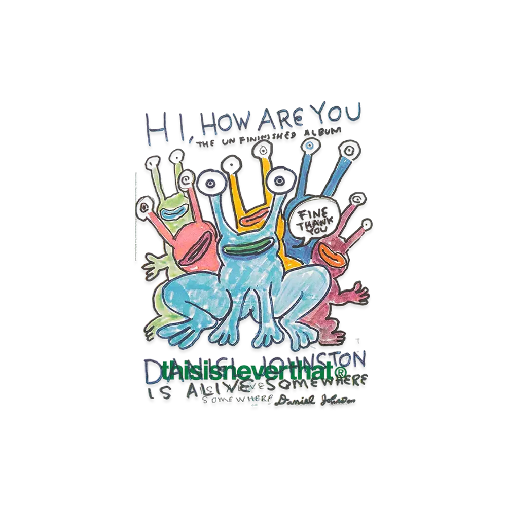 thisisneverthat x Daniel Johnston Frogs Risograph Poster "Multi"