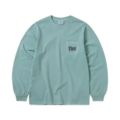 thisisneverthat That Pocket L/S Tee "Light Teal"