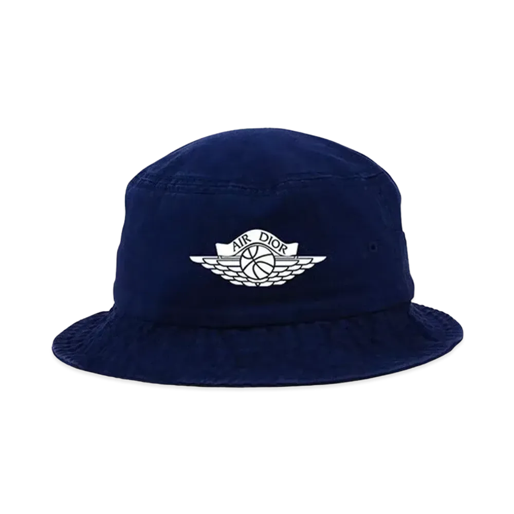 Dior x Air Jordan Wings Bucket Hat "Navy"