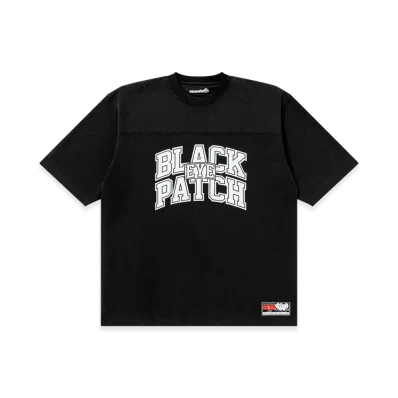 BlackEyePatch Block College Crewneck Hockey Shirt "Black"