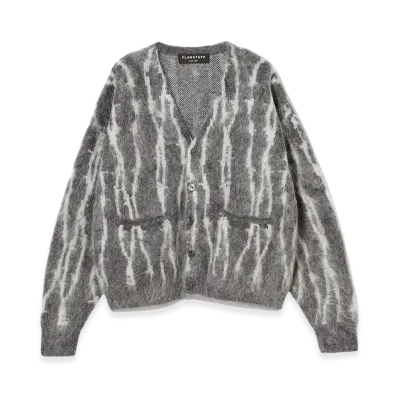 F-LAGSTUF-F Wire Stripe Knit Cardigan "Black"