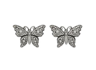 GUCCI Crystal Butterfly Earrings