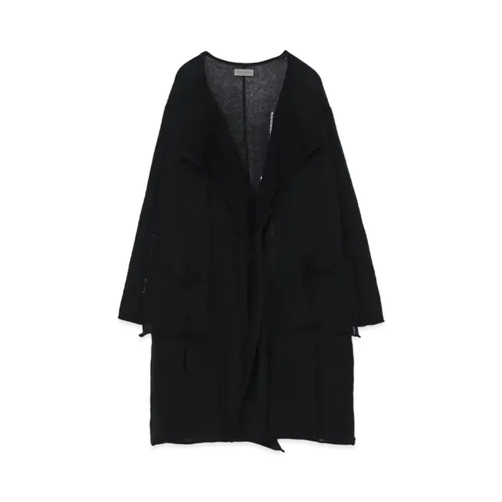 Yohji Yamamoto 7G5P Plating Skip Stitch Ptn Broad Stich Long CD "Black"
