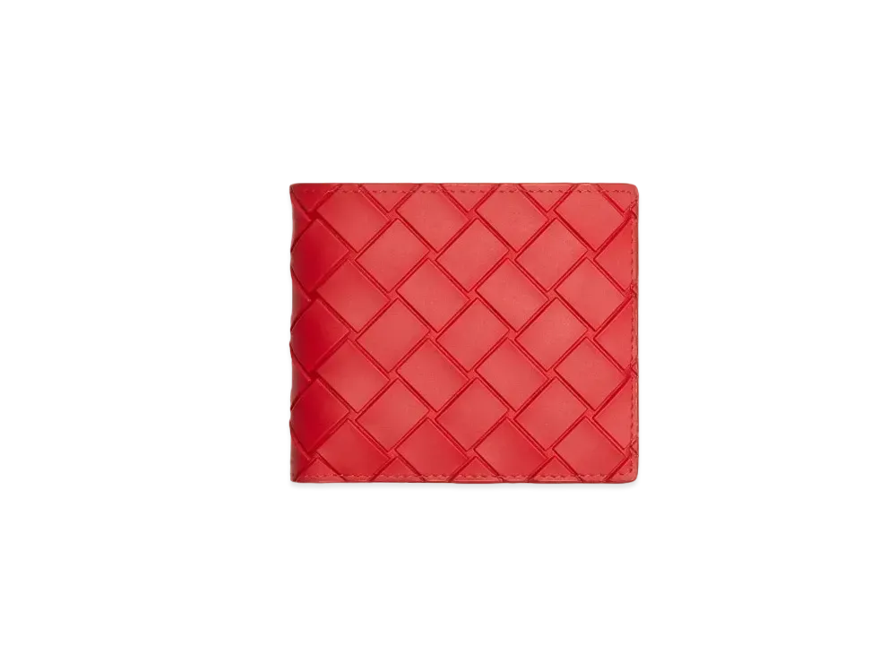 Bottega Veneta Bifold Wallet With Coin Purse "Tomato"