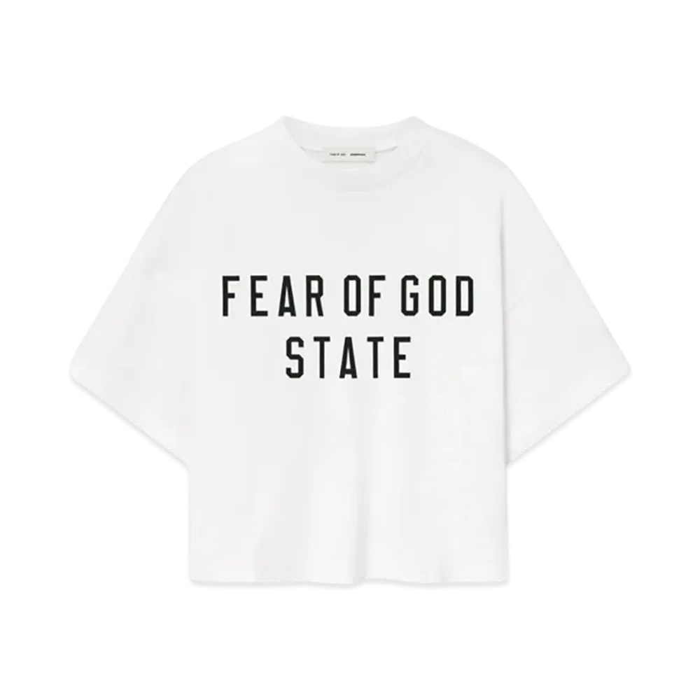 FEAR OF GOD ESSENTIALS Women's Boxy Tee "Cloud White"
