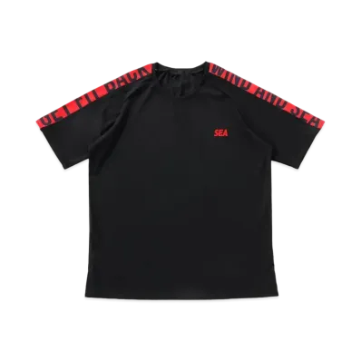 WIND AND SEA WDS (GET FIT BACK ) SHOULDER LINE OVER S/S TOP "Black"
