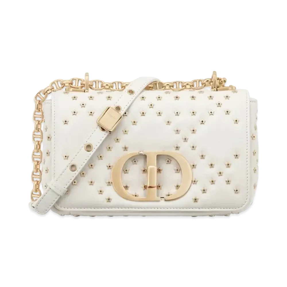 Dior Small Caro Bag Lucky Star Cannage Lambskin "Latte"