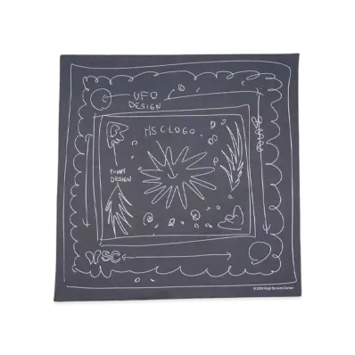 High Scream Center ROUGH SKETCH BANDANA "BLACK"