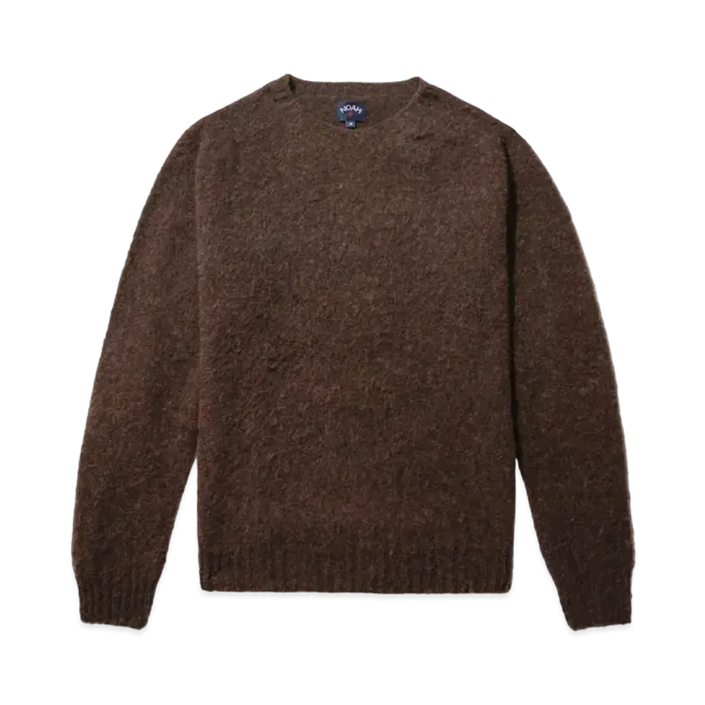 Noah Cross Country Shetland Sweater "Coffee"