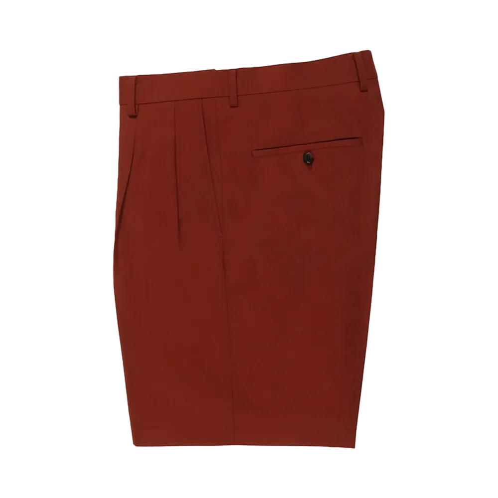 WACKO MARIA Dormeuil / Double Pleated Short Trousers "Dark Orange"