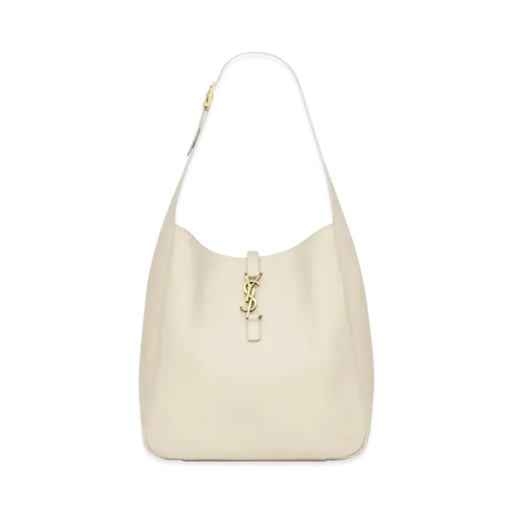 Saint Laurent LE 5 A 7 Supple Large in Smooth Leather "Blanc Vintage"
