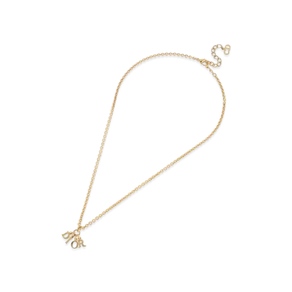 Dior Vintage Logo Necklace "Gold"