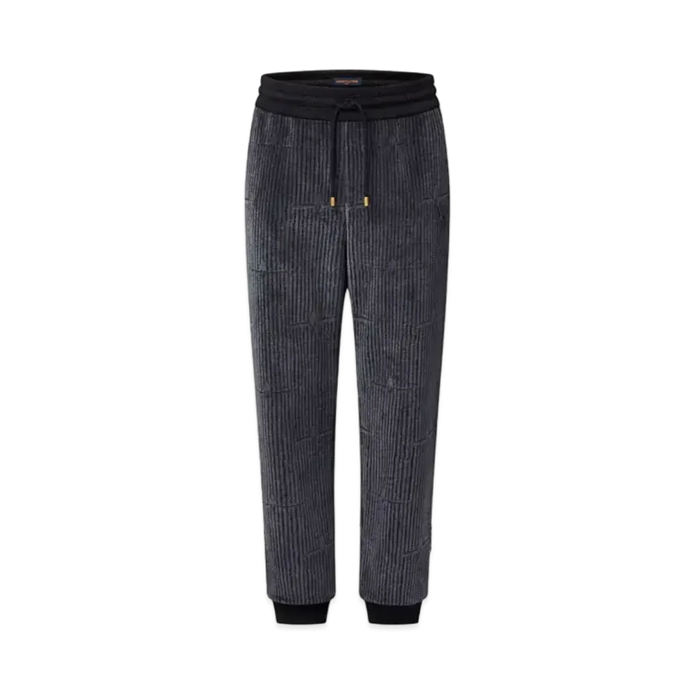 Louis Vuitton x Park Seo-Bo Cotton Velvet Trackpants "Heather Anthracite"