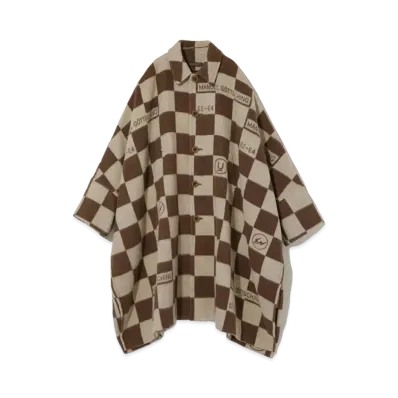 UNDERCOVER x FRAGMENT Wool Poncho "Brown CK"