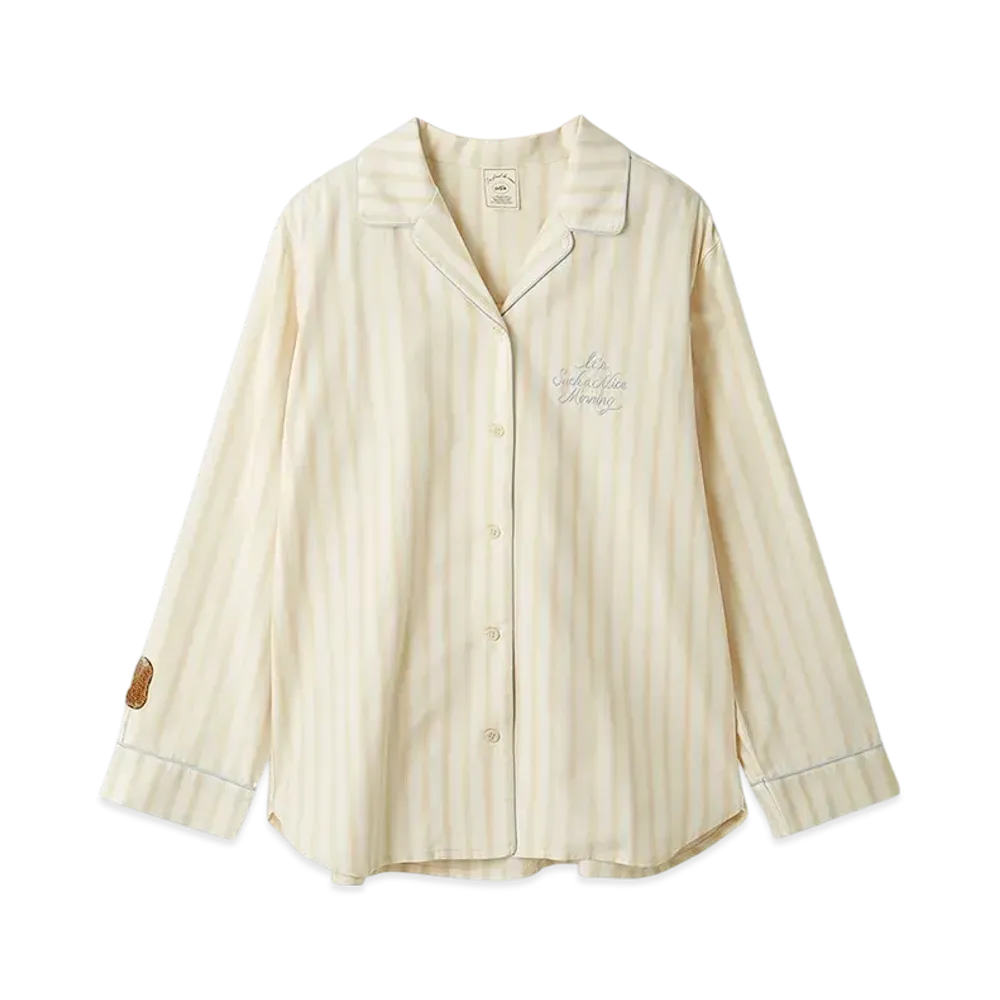 GELATO PIQUE Morning Striped Shirt "Yellow"