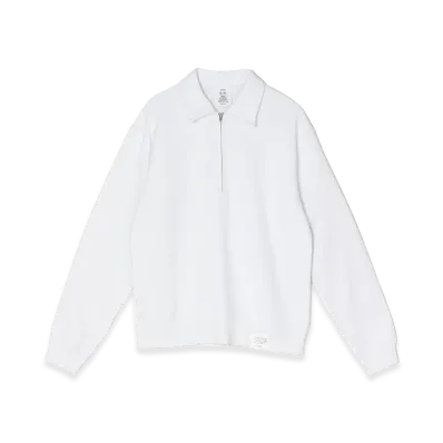 HYKE Collared Sweat Shirt "White"