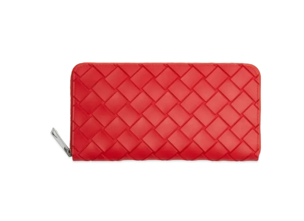 Bottega Veneta Zip Around Wallet "Tomato"