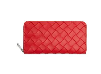 Bottega Veneta Zip Around Wallet "Tomato"