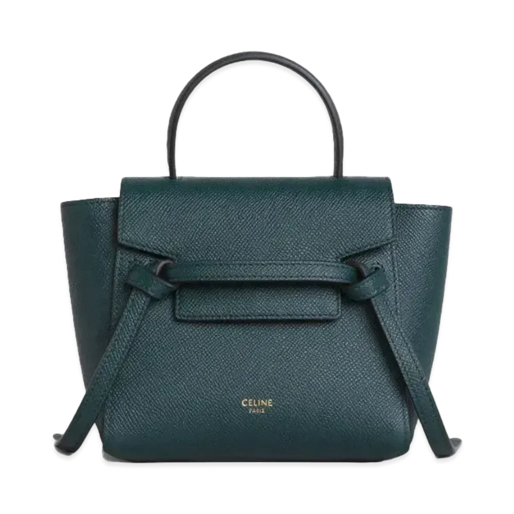 CELINE Pico Belt Bag in Grained Calfskin "Amazone"