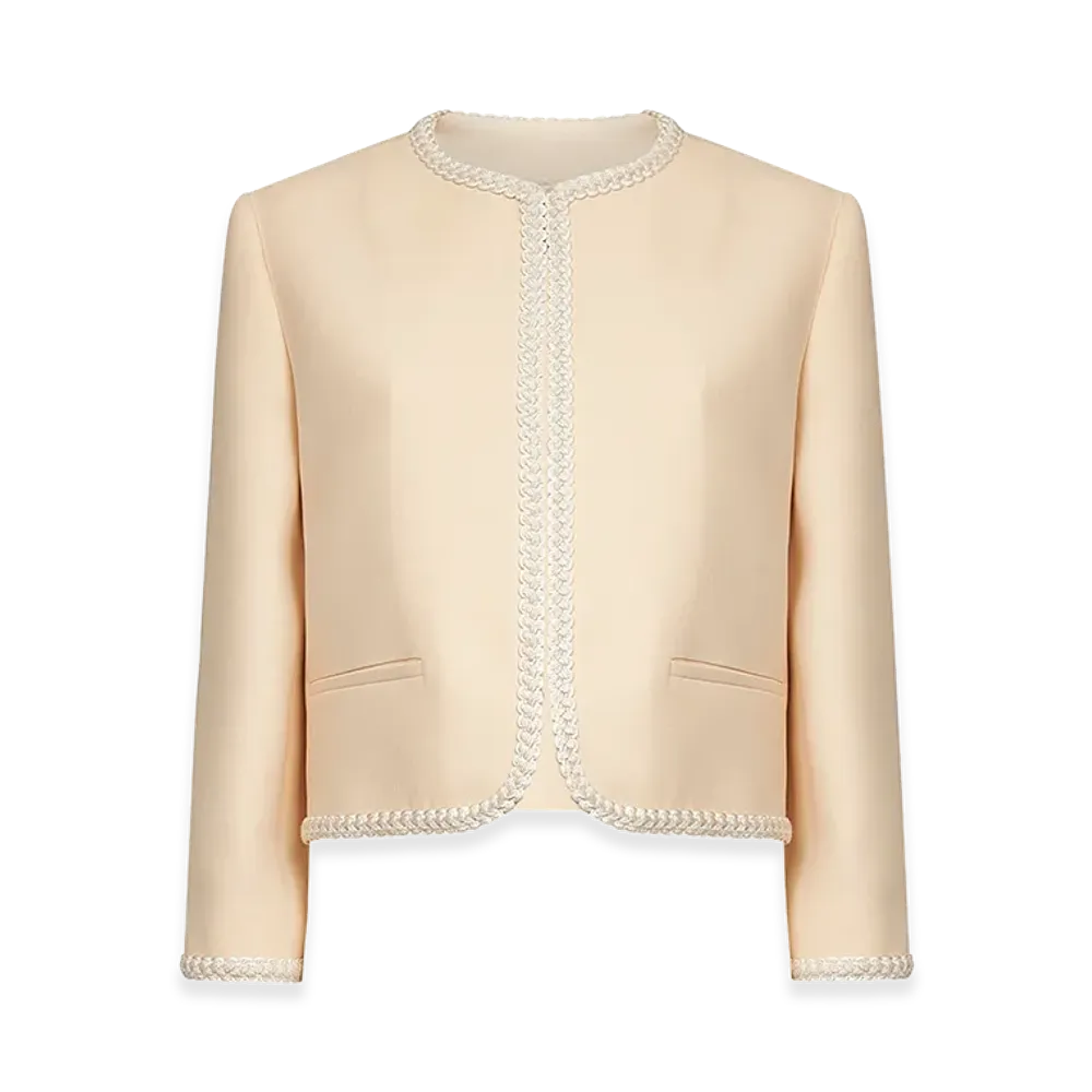 Valentino Women's Crepe Couture Blazer "Cream/Yellow"