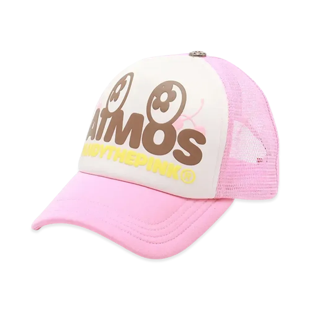 atmos x VANDY THE PINK Cherry Trucker Mesh Cap "Pink"