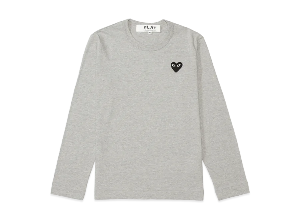 PLAY COMME des GARCONS Unisex Long Sleeve T-Shirt AX-T122-051 "Top Gray"
